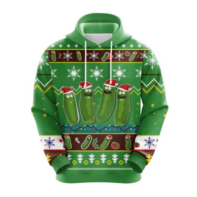 Rick and Morty Pickle Rick Christmas Hoodie
