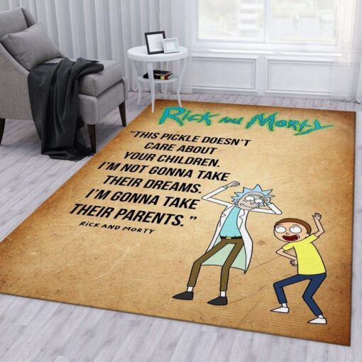 Rick And Morty Pickle Rick Parent Kidnapper Rug