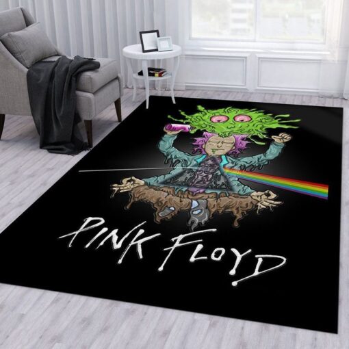 Rick And Morty Pink Floyd Area Rug