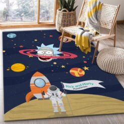 Rick and Morty Planetarium Adventure Rug