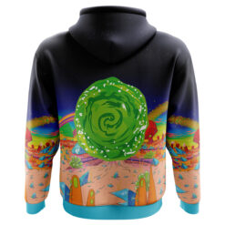 Rick and Morty Portal Adventure Graphic Hoodie back