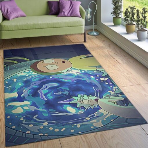Rick and Morty Portal Jump Rug