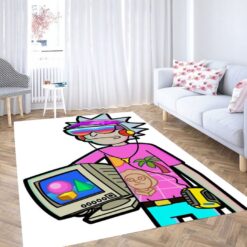 Rick And Morty Retro Futuristic Vibes Rug