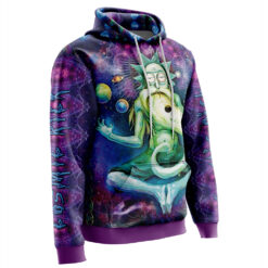 Rick and Morty Rick's Cosmic Meditation Space Hoodie right side