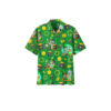Rick and Morty Shamrock Treasure Green Hawaiian Shirt front