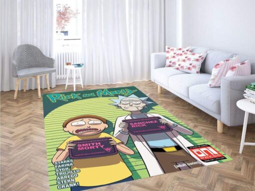 Rick And Morty Smith & Sanchez Retro Rug