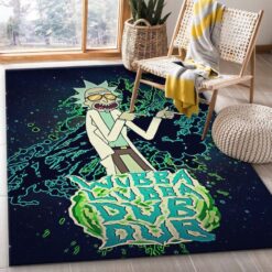 Rick and Morty Space Party Rug