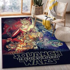 Rick and Morty Squanch Wars Galactic Schwifty Rug