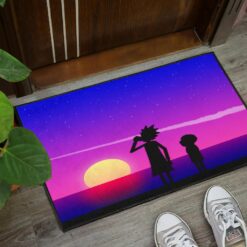 Rick and Morty Sunset Adventures Doormat