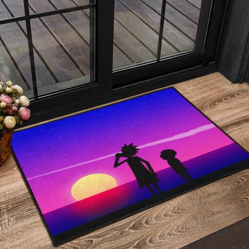 Rick and Morty Sunset Adventures Doormat