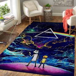 Rick and Morty The Dark Side Of The Moon Rug