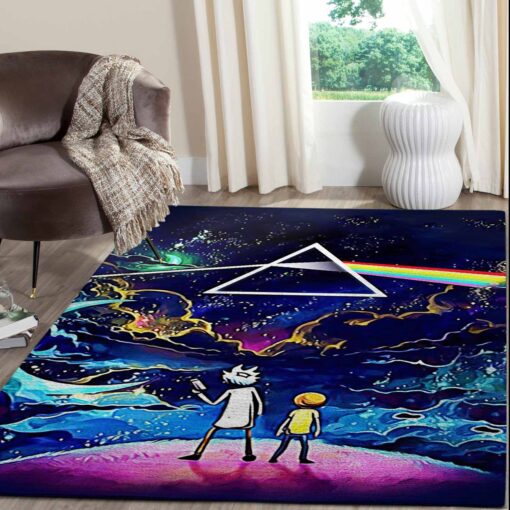 Rick and Morty The Dark Side Of The Moon Rug