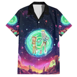 Rick and Morty Tiger King Hawaiian Shirt front