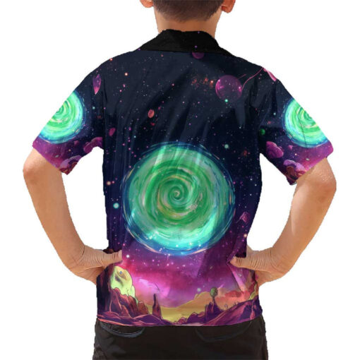 Rick and Morty Tiger King Hawaiian Shirt Kid mockup back