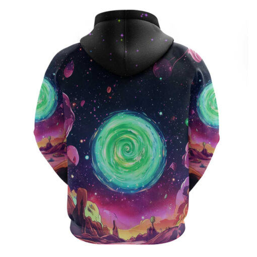 Rick and Morty Tiger King Trippy Style Hoodie back