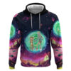 Rick and Morty Tiger King Trippy Style Hoodie front