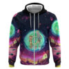 Rick and Morty Tiger King Trippy Style Zip Hoodie
