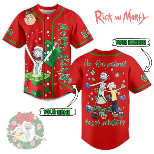 Rick and Morty Tis the season to Get Schwifty Baseball Jersey