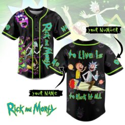 Rick And Morty To Live Is To Risk It All Baseball Jersey