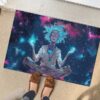 Rick and Morty Trippy Cosmic Rick Doormat On the door