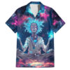 Rick and Morty Trippy Cosmic Rick Hawaiian Shirt front