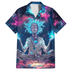 Rick and Morty Trippy Cosmic Rick Hawaiian Shirt front