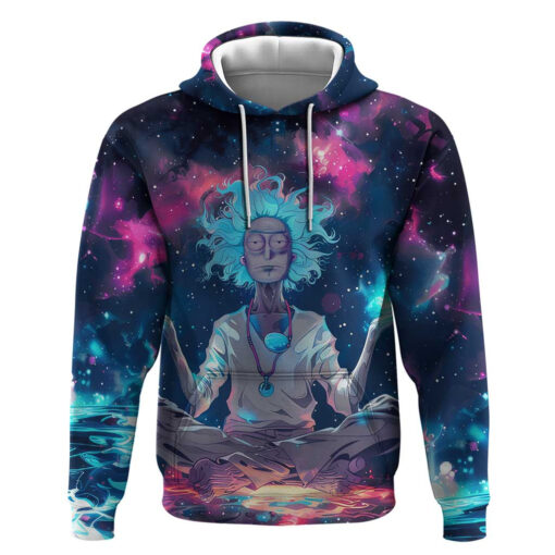 Rick and Morty Trippy Cosmic Rick Hoodie front