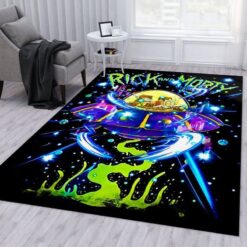 Rick and Morty UFO Space Adventure Rug