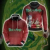 Rick And Morty Ugly Fingers Red Hoodie