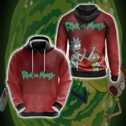 Rick And Morty Ugly Fingers Red Hoodie