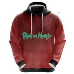 Rick And Morty Ugly Fingers Red Hoodie front
