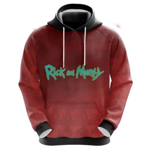 Rick And Morty Ugly Fingers Red Hoodie front