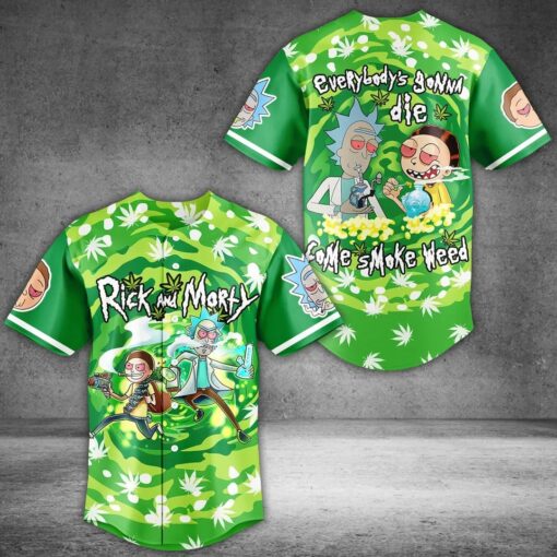Rick and Morty Weed Outlaws Baseball Jersey