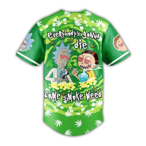 Rick and Morty Weed Outlaws Baseball Jersey back