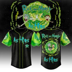 Rick And Morty x MLB Houston Astros Personalized Baseball Jersey