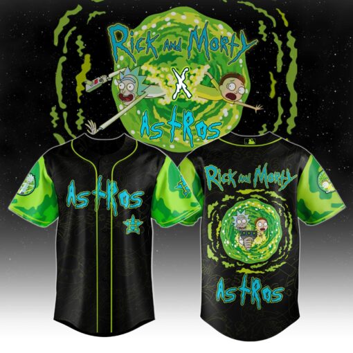 Rick And Morty x MLB Houston Astros Personalized Baseball Jersey