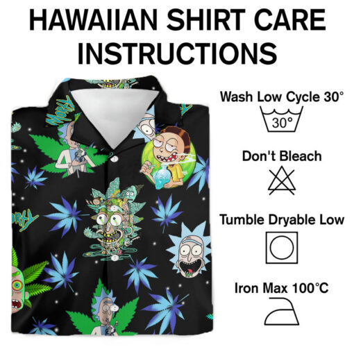Rick & Morty Cosmic High Hawaiian Shirt instructions
