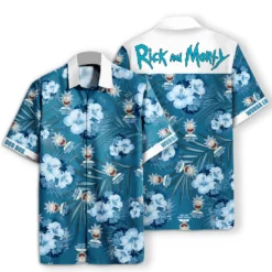 Rick Wubba Lubba Dub Dub Tropical Pattern Hawaiian Shirt