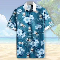 Rick Wubba Lubba Dub Dub Tropical Pattern Hawaiian Shirt front