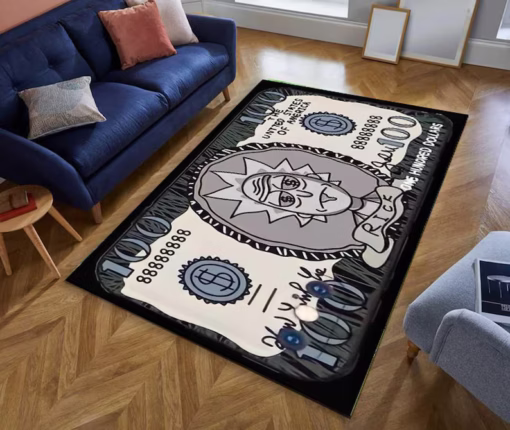 Rick's Money-Making Madness Rug living room