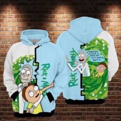 Sometimes Is More Art Than Science Morty Blue White Hoodie