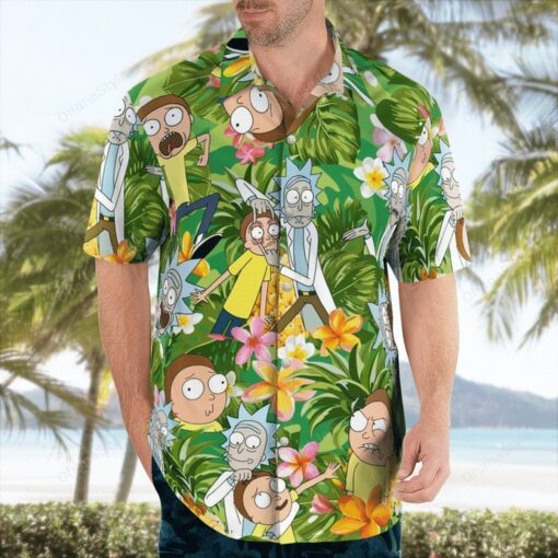 Tropical Morty Madness Rick & Morty Hawaiian Shirt front