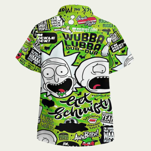 Wubba Lubba Dub Dub Rick & Morty Hawaiian Shirt back