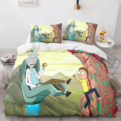 Alien Landscape Escape Rick and Morty Bedding Set