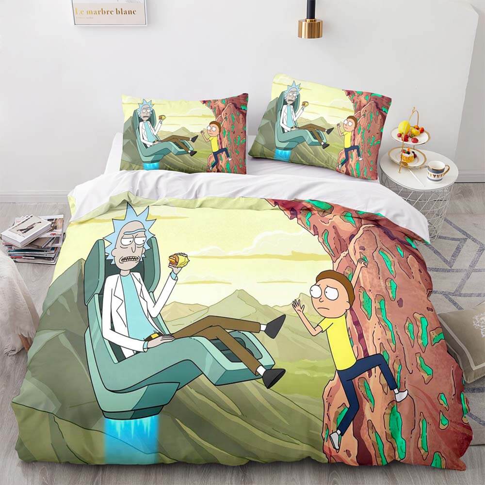 Alien Landscape Escape Rick and Morty Bedding Set