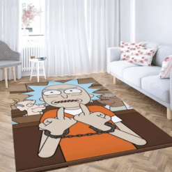 Courtroom Rebellion Rick And Morty Rug