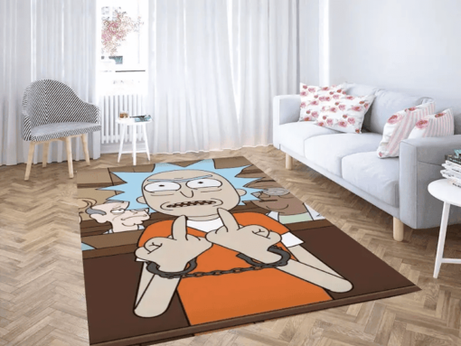Courtroom Rebellion Rick And Morty Rug