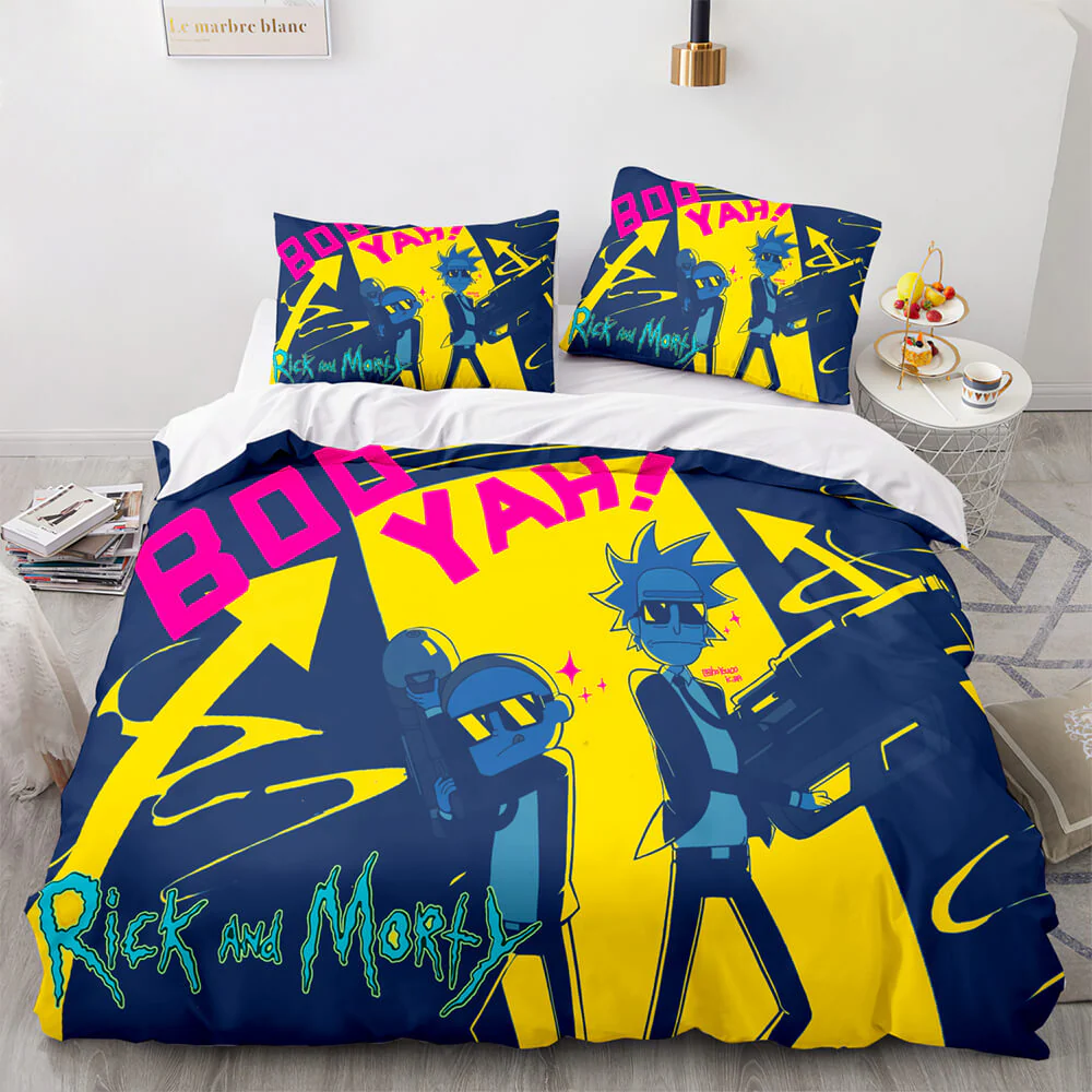 Dynamic BOO-YAH Rick and Morty Bedding Set