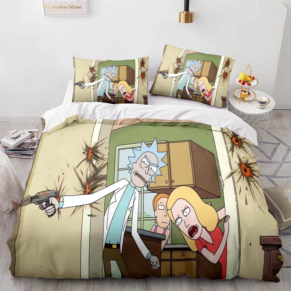 Explosive Drama Rick and Morty Bedding Set