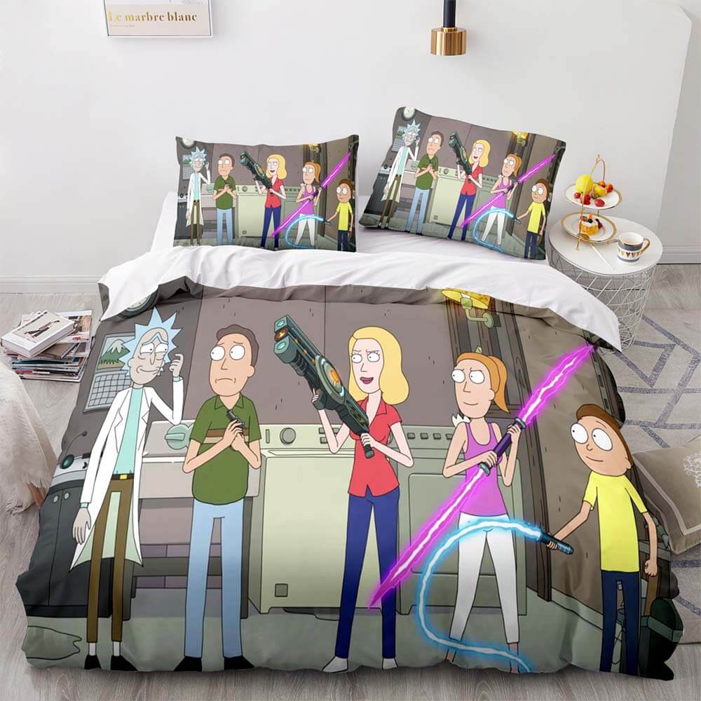 Galactic Gunfight Rick and Morty Bedding Set
